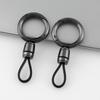 Hebilla de cuerda para llave de coche nueva, hebilla de metal con diamante gris titanio, anillo con hebilla de cuerda, llavero