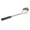 Cuchara Espátula de Acero Inoxidable Perla Negra de Fábrica Mango de Nylon Negro Aislante Térmico de Tres Grados Cuchara para Olla de Cocina Cuchara para Sartén