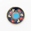 Posavasos de Cloisonné de Metal Estilo Étnico Posavasos de Aleación Soporte para Taza de Té Aislamiento Térmico No Caliente Soporte para Taza Accesorios para Ceremonia de Té Kung Fu