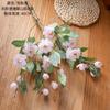 Xiangmanlang Ramo de Camelia Flores Artificiales Fabricante Flores Falsas Plantas Verdes Venta al por Mayor Decoración de Bodas Manualidades Ins Transfronterizo