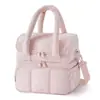Nuevo modelo transfronterizo Bolsa térmica de doble capa Amazon, Bolsa de almuerzo acolchada tipo puffer, Bolsa nevera de picnic, Bolsa enfriadora para refrescos