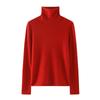 Suéter de cashmere de montanha com gola de pelo First-Line Garment feminino 100% cashmere puro solto gola alta interna camisa de base de malha
