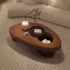 Mesa de centro estilo mid-century, madeira maciça, adequada para salas de estar, com armazenamento, ideal para apartamentos pequenos, design minimalista, nova mesa lateral estilo Wabi-Sabi