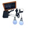 Luz Solar LED com 2 Lâmpadas de Baixa Tensão 9W, Pode Ser Carregada por Celular, Painel Solar de Economia de Energia, Lâmpada Solar