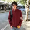 Suéter Rojo de Tres Rayas para Hombres y Mujeres, Tejido Perezoso Vintage de Otoño e Invierno, Chaqueta Cardigan de Corte Limpio