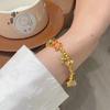 Jin Yan loja de ouro com o mesmo método antigo de areia ouro seda borboleta dança queimando esmalte azul pulseira borboleta pulseira vintage para enviar sua namorada