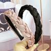 Aro para el cabello trenzado Sentido avanzado Reductor de edad Pinza para el cabello Parte superior craneal alta Rostro pequeño Aro para el cabello simple Temperamento Negro Aro para la cabeza para el cabello