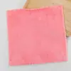 Toalla cuadrada pequeña de vellón coral pañuelo suave absorbente color liso toalla para saliva bebé niños toalla para limpiar fábrica mayoreo