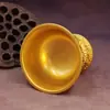 Artesanías Antiguas, Vasos de Ofrenda de Latón, Vasos de Agua, Vasos de Agua Bendita, Lámparas de Buda, Adornos de Copa de Arco de las Ocho Auspiciosidades Estilo Xizang Tántrico