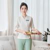 Venta al por mayor en stock traje de overol para salón de belleza para mujer primavera y verano de alta gama belleza médica SPA salón de salud uniformes de técnico de pedicura