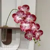 Orquídea Phalaenopsis Artificial com 7 Flores, Decoração de Parede Pendente em Borracha Macia, Orquídea Decorativa Impressa em 3D de Alta Qualidade para Decorações de Casamento