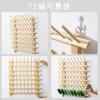 Colgador de Hilo de Madera DIY Set de Hilo para Coser a Mano con Cuero Portarrollos de Madera Pagoda Estante de Almacenamiento de Hilo de Coser Alfiler
