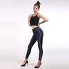 AliExpress Wish Explosiones de Otoño Leggings Imitación de Mezclilla para Mujer Algodón Moda Punto Lateral Cintura Alta Pantalones Acortados