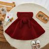 Capa de bebé con capucha y forro polar para otoño e invierno, ropa para niña, chal de bola colorido, traje resistente al viento