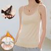 Q Outono e Inverno Colete Térmico de Veludo Feminino Slim Fit Espessado à Prova de Frio Versátil Top Peça Externa Efeito Emagrecedor Camiseta de Base Peça Interna