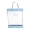 Bolsa tutorial portátil bolsa de classificação de assunto para estudantes bolsa de livro de grande capacidade botão de pressão bolsa de maquiagem impressão de saco de arquivo transparente