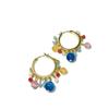 Pendientes Huaer y Junior Dilraba Elegantes Cuentas de Colores Hebilla para Oreja Lujo Ligero Gama Alta Pendientes de Verano