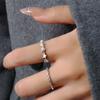Anel Gumei Ning Estrela Oca Ins Estilo Minimalista Tendência Anel para Dedo Indicador Aberto Anel Meteoro Leve Luxo Cravejado com Diamantes