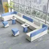 Canto Sofá Criativo Recepção de Escritório Área de Lounge Cabine Sofá de Negociação Mesa de Centro Simples Moderna