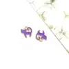 1 Colgante de Gato Esmaltado de Aleación 12X12Mm Mini Dibujo Animado Lindo Accesorio de Pendiente Infantil Colgante para Niña