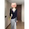 Atuendo Súper Caliente de Principios de Otoño 2025, un Conjunto Completo de Top Negro y Traje de Vestido de Alta Gama, Único y Hermoso, Pequeño Fragante