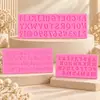 Moldes de Silicone de Números e Letras para Fondant Inglês e Árabe, Decoração de Bolo de Chocolate, Moldes de Resina
