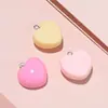 Pingente grande em resina brilhante em formato de coração de macaron, acessório para celular, grampo de cabelo e outros acessórios de cabelo.