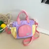 Bolso tote moderno de gran capacidad, nueva colección 2026, bolso de hombro lindo y dulce con bloques de color, bolso cruzado casual tipo almohada