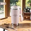 Taza de Café Sitarayuri Time, Vaso de Agua para Hombres y Mujeres, Taza de Viaje Portátil, Taza de Pareja de Lujo Accesible, Taza Termo de Acero Inoxidable