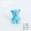 Figuritas de Animales Lindos de Resina Color Sólido Oso Sentado Accesorios DIY Adornos Hechos a Mano Colgantes para Funda de Teléfono