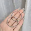 Brincos de círculo geométrico simples de personalidade estilo coreano design de nicho senso de moda temperamento fashion atmosfera exagerada ear accessories de luxo leve