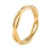 Anillo de moda transfronterizo de Japón y Corea del Sur, simple, compacto, de temperamento, de acero de titanio, chapado en oro, con tejido cruzado, para pareja.