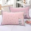 Funda de almohada de algodón puro con botones a presión, una sola pieza, adecuada para almohadas de jardín de infancia y de estudiante, 35* Algodón de gasa para niños