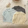 Roupas novas de outono redondas com estrela para crianças estilo coreano roupas de menina gola estilosa fashionável super bonito top de tricô suéter outono e inverno