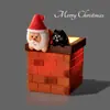Estatueta de Gato de Natal Decoração DIY Presente Papai Noel Rena Trenó Um Artesanato de Resina Estatueta de Boneco de Neve