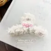 Pinza de Pelo de Felpa con Letra para Otoño e Invierno, Pasador Dulce con Cara Sonriente, Pinza de Tiburón para Peinado Recogido en la Parte Trasera de la Cabeza, Adecuado para Cabello Grueso, Accesorio para el Cabello para Mujeres