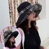 Sombrero de Pescador de Estilo Étnico de Doble Cara para Mujer, Sombrero de Sol de Verano con Ala Ancha, Sombrero de Sol Anti-UV para Viajes