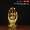 Estatuas de Guanyin de Bergamota de Latón Guanyin de Cobre Wuzhishan Bergamota Cobre Decoración del Hogar Artesanías Adornos