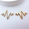 Cobre Chapado en Oro Zirconia Conservación del Color Nota de Rayo Colgante Pulsera Hecha a Mano DIY Materiales para Accesorios de Collar