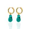 Aretes del Mismo Estilo que Bai Baihe, Aretes Barrocos de Cristal Verde, Accesorios para Orejas de Moda Tendencia, Aros