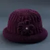 Chapéus Quentes e à Prova de Frio para Outono e Inverno para Mulheres de Meia-Idade e Idosas, Chapéus de Vovó, Cachecóis, Gorros de Lã Grossa Trançados com Forro de Fleece Femininos