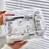 Caja de almacenamiento transparente con tapa abatible, caja de acrílico para mascarillas de escritorio a prueba de polvo, caja de almacenamiento de cosméticos de moda para el hogar