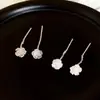 Pendientes de Flor de Rosa Blanca Pendientes para Mujer de Lujo Ligero Pendientes con Borlas Elegantes y Elegantes Flor de Camelia Exquisitos Pendientes de Flor