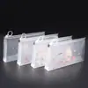 Bolsa de Lápis Impermeável PP Transparente Estudante Puxador Papelaria Lápis Bolsa de Lápis Plástico Desenho Animado Fofo Estéreo Alargada Bolsa de Lápis