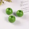 Amazon Transfronterizo Nuevo 16mm Kidsren's DIY Colorido Cuentas de Madera Hechas a Mano Cuentas Sueltas de Hemu Accesorios para Cuerdas Venta al por Mayor