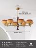 Lustre de sala de estar estilo americano, estilo antigo, estilo persimmon, lustre de estudo de restaurante Bauhaus, estilo francês, quarto de família, luminária pastoral de madeira maciça