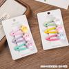 3 Pinza para el Cabello para Niña con Tarjeta Dulce Flor Pinza para el Cabello Pinza BB Sentido Avanzado Goteo de Aceite Nubes Accesorios para el Cabello Pinza para Flequillo Lateral