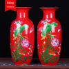 Vaso de Cerâmica Jingdezhen Vermelho Chinês Lótus Peixe Cabaça de Cera Novo Lar Decoração Festiva para Casa Pêndulo
