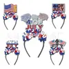 Accesorios para el Cabello con Borlas de Estrella de Cinco Puntas de Venta Caliente Transfronterizos Accesorios para el Cabello del Día de la Independencia Americana Diadema para Fiestas Festivas Infantiles