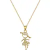 [Acero de titanio] Collar de diamantes de imitación con temperamento de lujo para niña saltando, cadena de clavícula para mujer, cadena de acero de titanio.